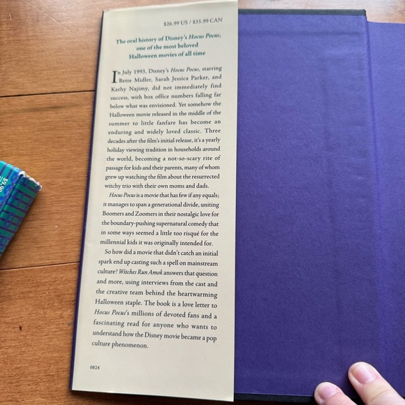 Disney Hocus Pocus Oral History Book - Purple and Yellow - Picture 6 of 6
